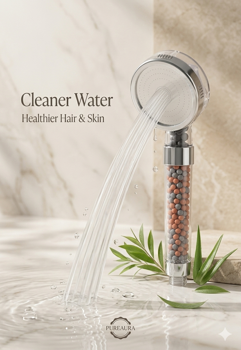 PureAura Shower Filter – Soft Hair & Clean Water